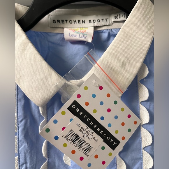 Gretchen Scott RICK RACK ROCK BLOUSE-NWT-size XL - Picture 7 of 7